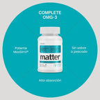 Matter Complete OMG-3 | Omega 3 MaxSimil® | 60 Cápsulas Blandas | EPA y DHA | Bienestar Cardiovascular | Suplemento Alimenticio