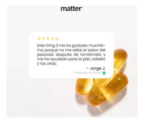 Matter Complete OMG-3 | Omega 3 MaxSimil® | 60 Cápsulas Blandas | EPA y DHA | Bienestar Cardiovascular | Suplemento Alimenticio