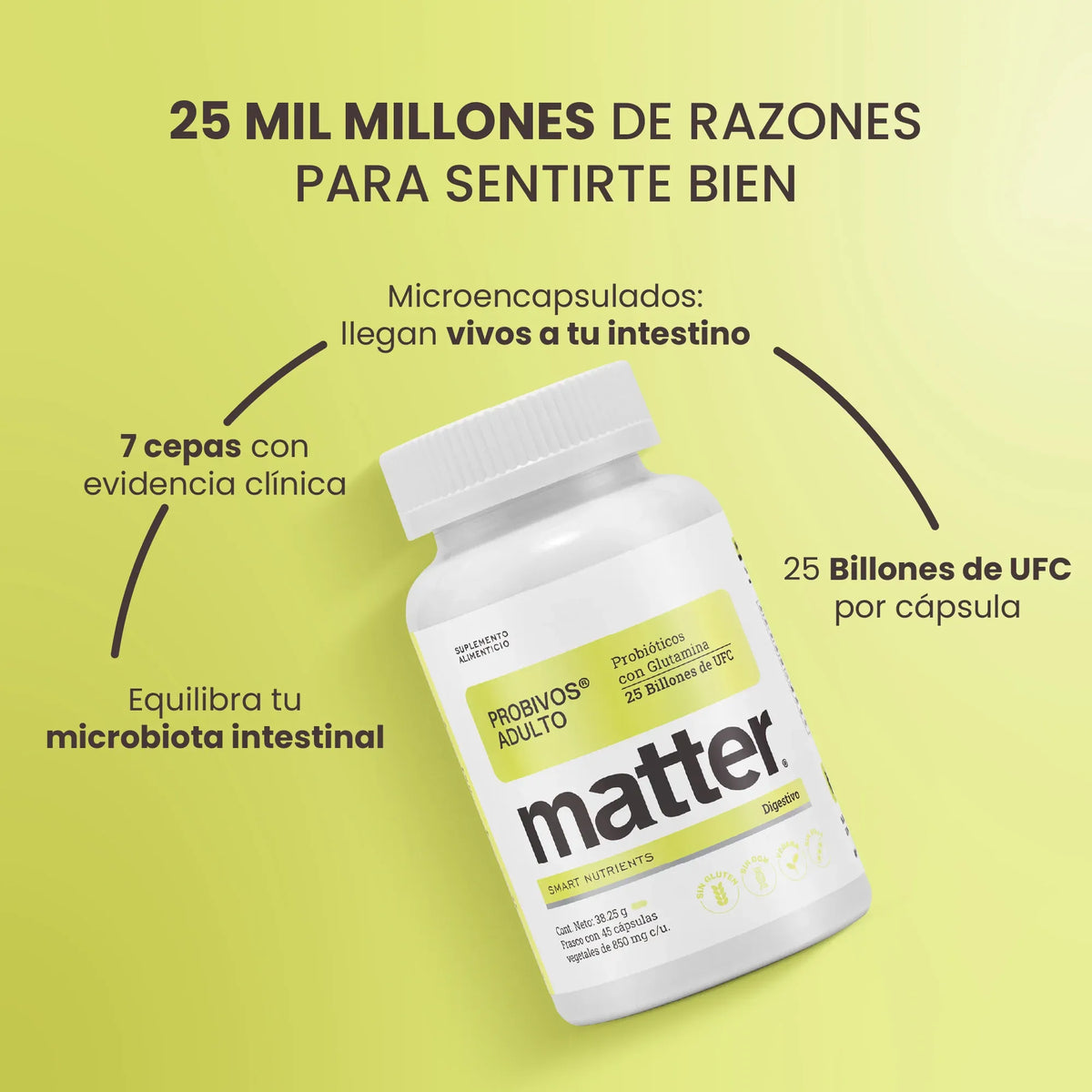 MATTER PROBIVOS ADULTOS PROBIÓTICOS CON GLUTAMINA