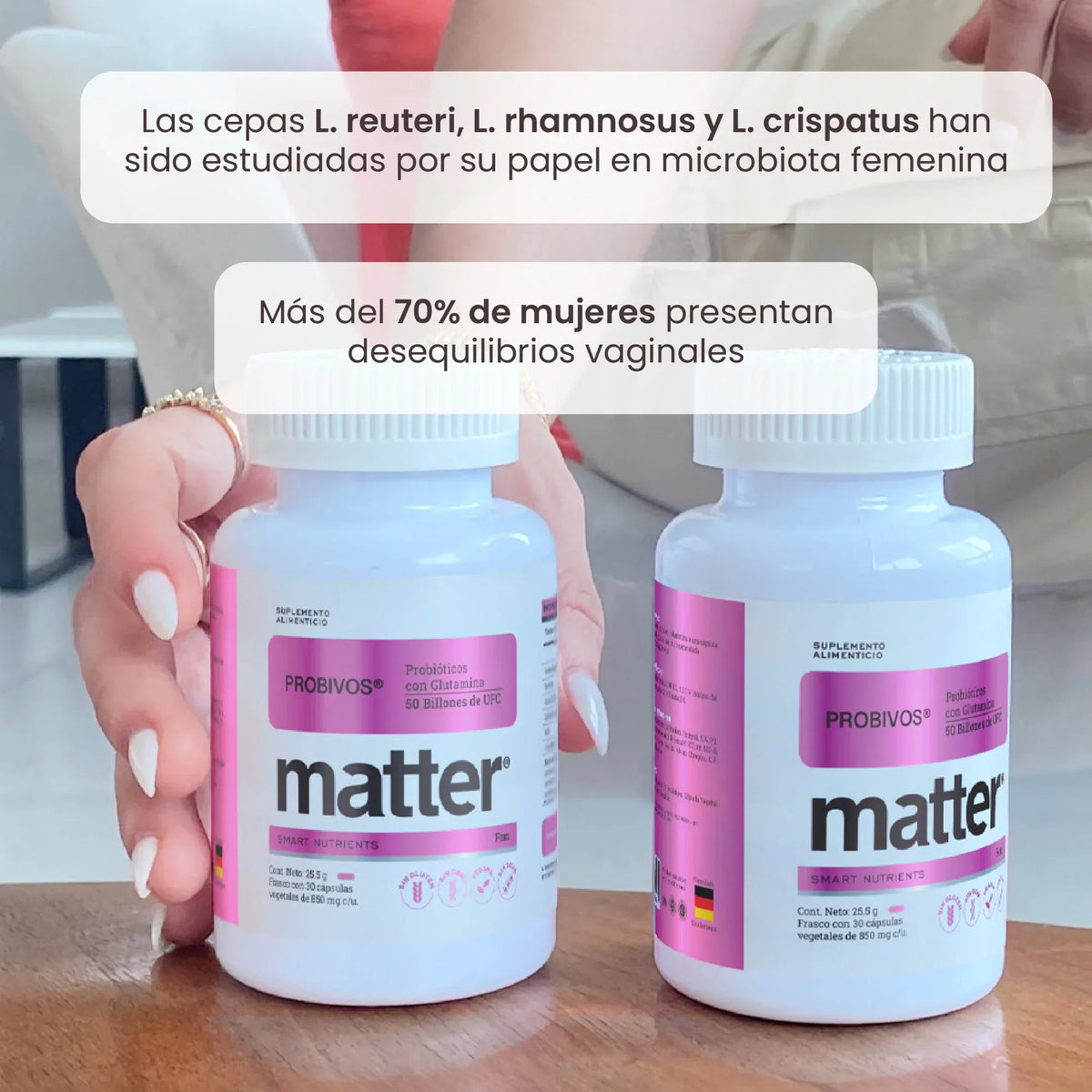 MATTER PROBIVOS FEM PROBIÓTICOS CON GLUTAMINA 30 CAPS