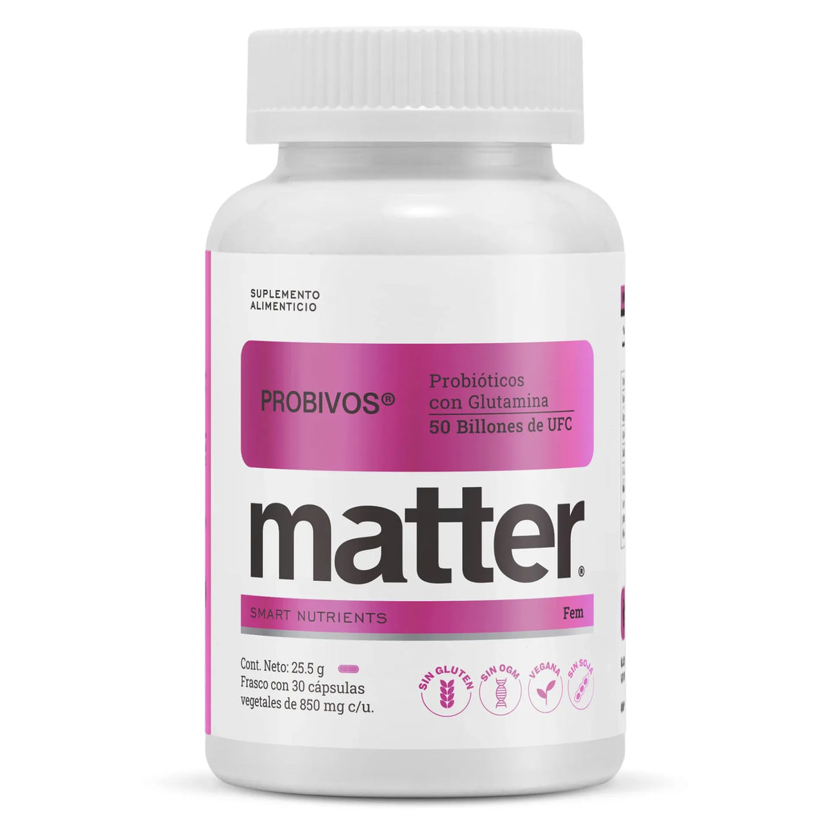 MATTER PROBIVOS FEM PROBIÓTICOS CON GLUTAMINA 30 CAPS