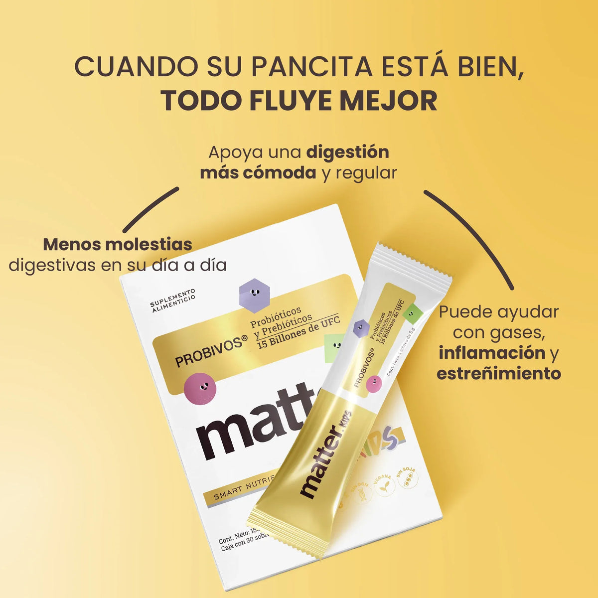 Matter Probivos Kids Probióticos & Prebioóticos 30 Sobres.