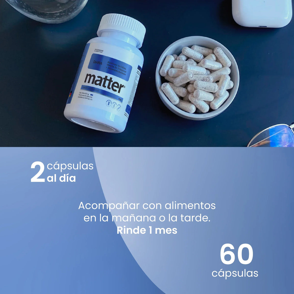 Matter Diaria Men Multivitamínico Para Hombre 60 Caps