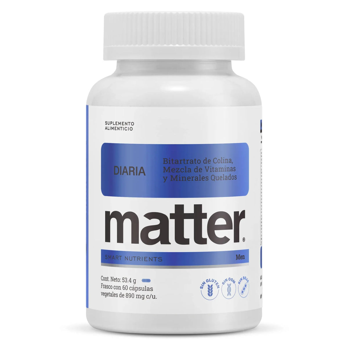 Matter Diaria Men Multivitamínico Para Hombre 60 Caps