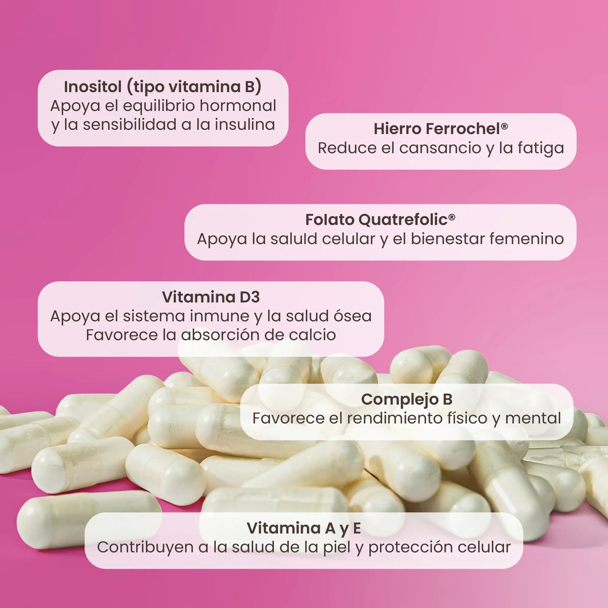 MATTER DIARIA FEM INOSITOL VITAMINAS Y MINERALES 60 CAPSULAS.