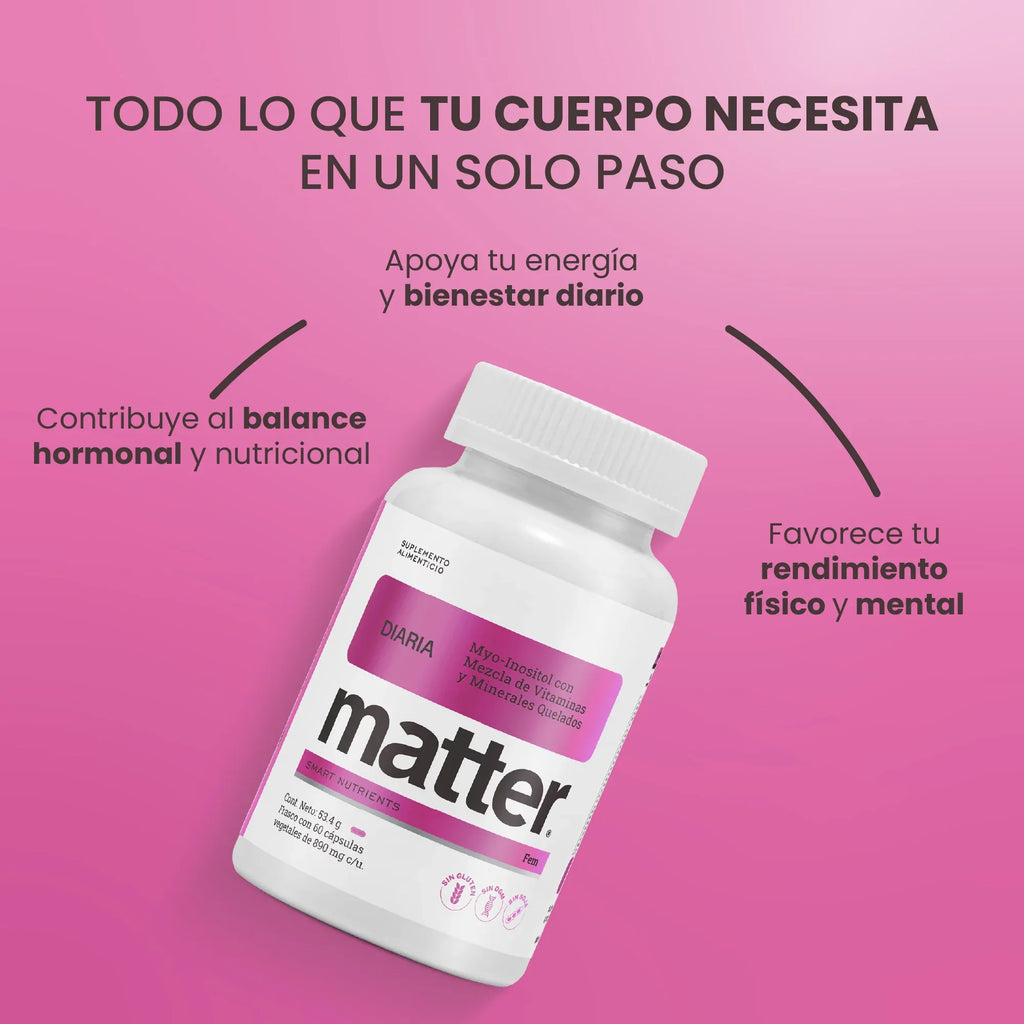 MATTER DIARIA FEM INOSITOL VITAMINAS Y MINERALES 60 CAPSULAS.
