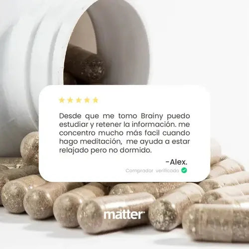 Matter Brainy | Fosfatidilserina y Coenzima Q10 | 60 Cápsulas Vegetales | Memoria y Concentración | Bienestar Cognitivo | Suplemento Alimenticio