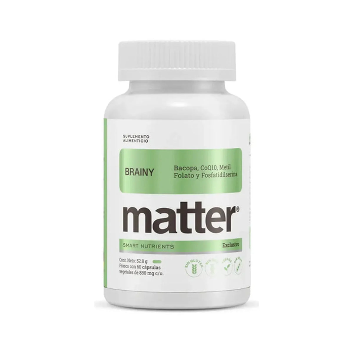 Matter Brainy | Fosfatidilserina y Coenzima Q10 | 60 Cápsulas Vegetales | Memoria y Concentración | Bienestar Cognitivo | Suplemento Alimenticio