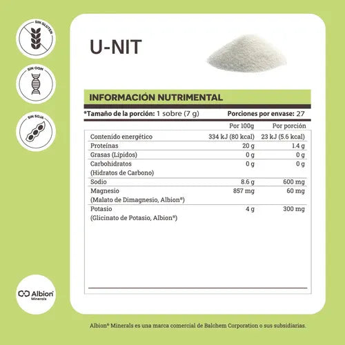 You Matter U-NIT | Electrolitos con Minerales Quelados | 189 g | 27 Sobres | Hidratación y Equilibrio de Electrolitos | Suplemento Alimenticio
