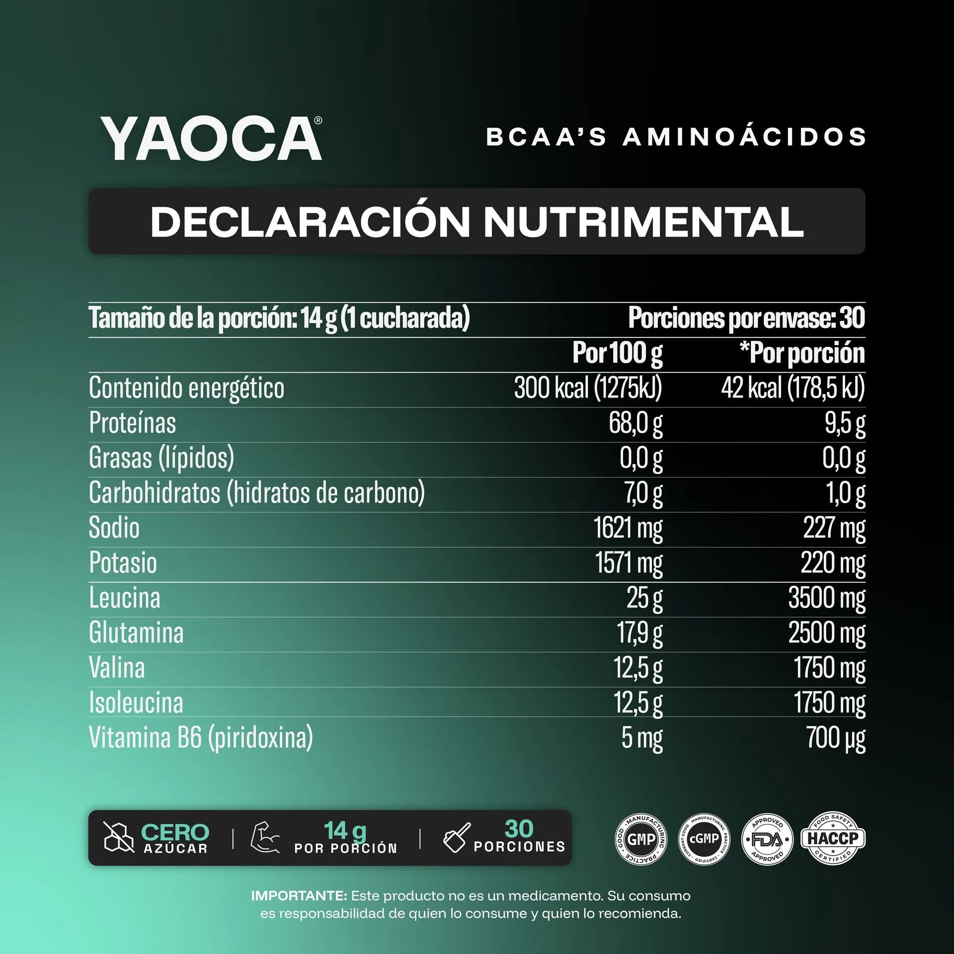 YAOCA BCAAs Watermelon 420g
