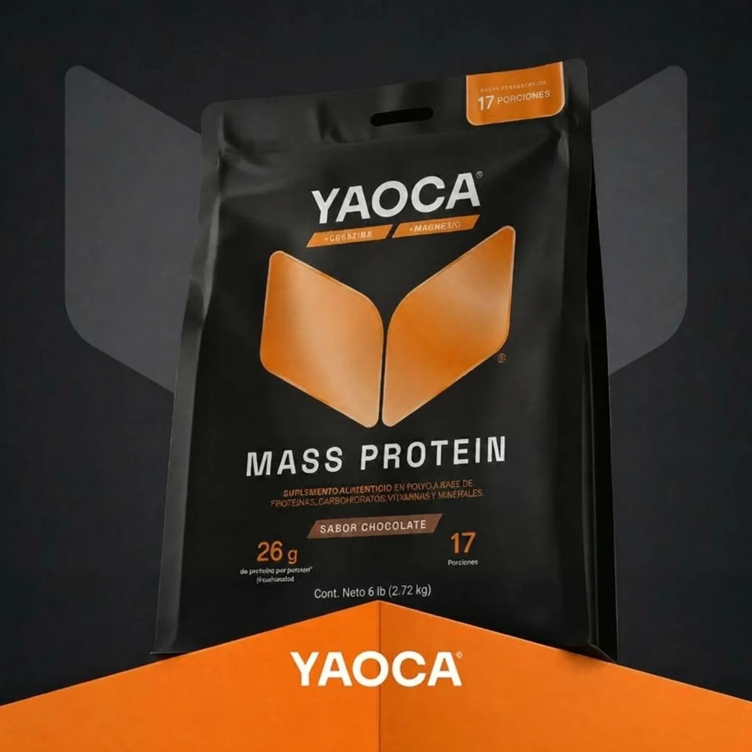 Ganador de Peso Mass I Yaoca I  6lb I Sabor Chocolate I Sin Azúcar