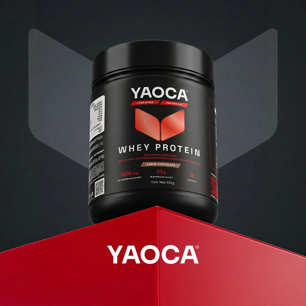YAOCA Proteína Whey Polvo Chocolate 500g