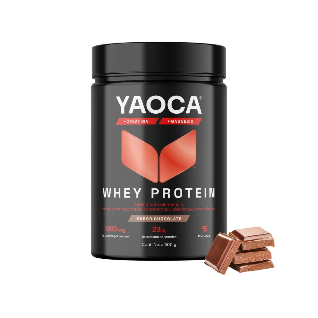YAOCA Proteína Whey Polvo Chocolate 500g