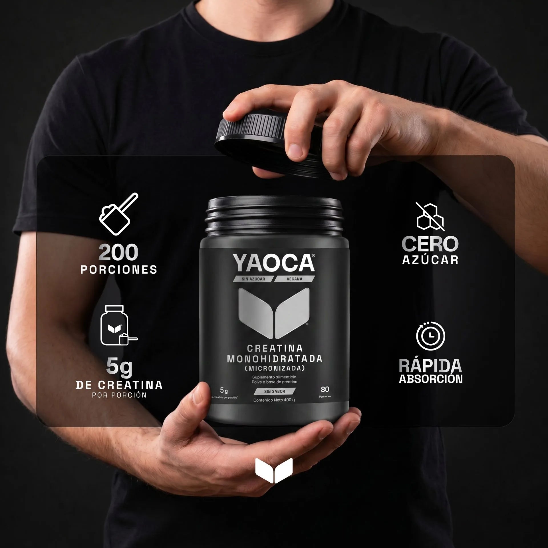 YAOCA Creatina Monohidratada 400g