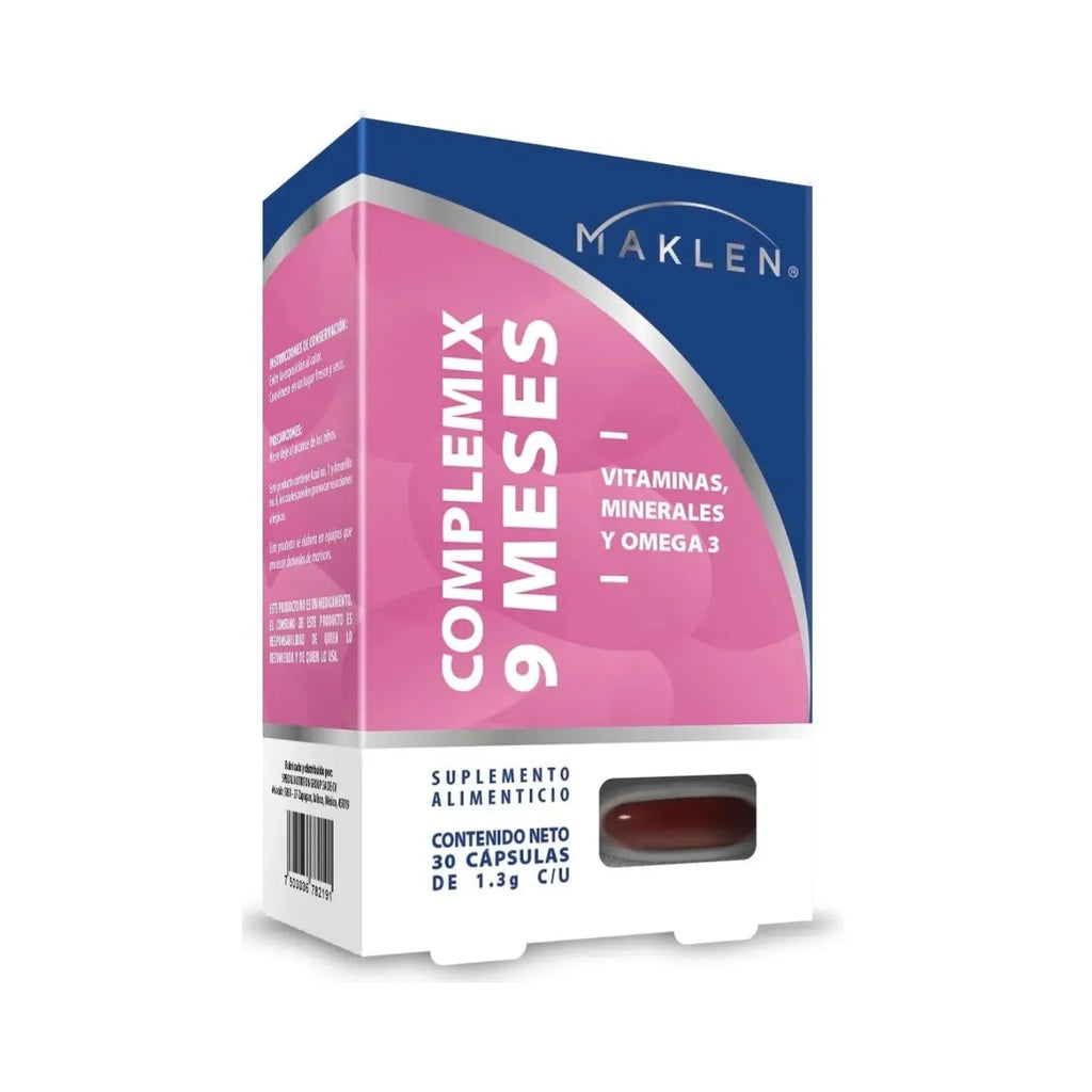 Maklen Complemix 9 Meses Vitaminas Y Minerales 30 Caps Sfn