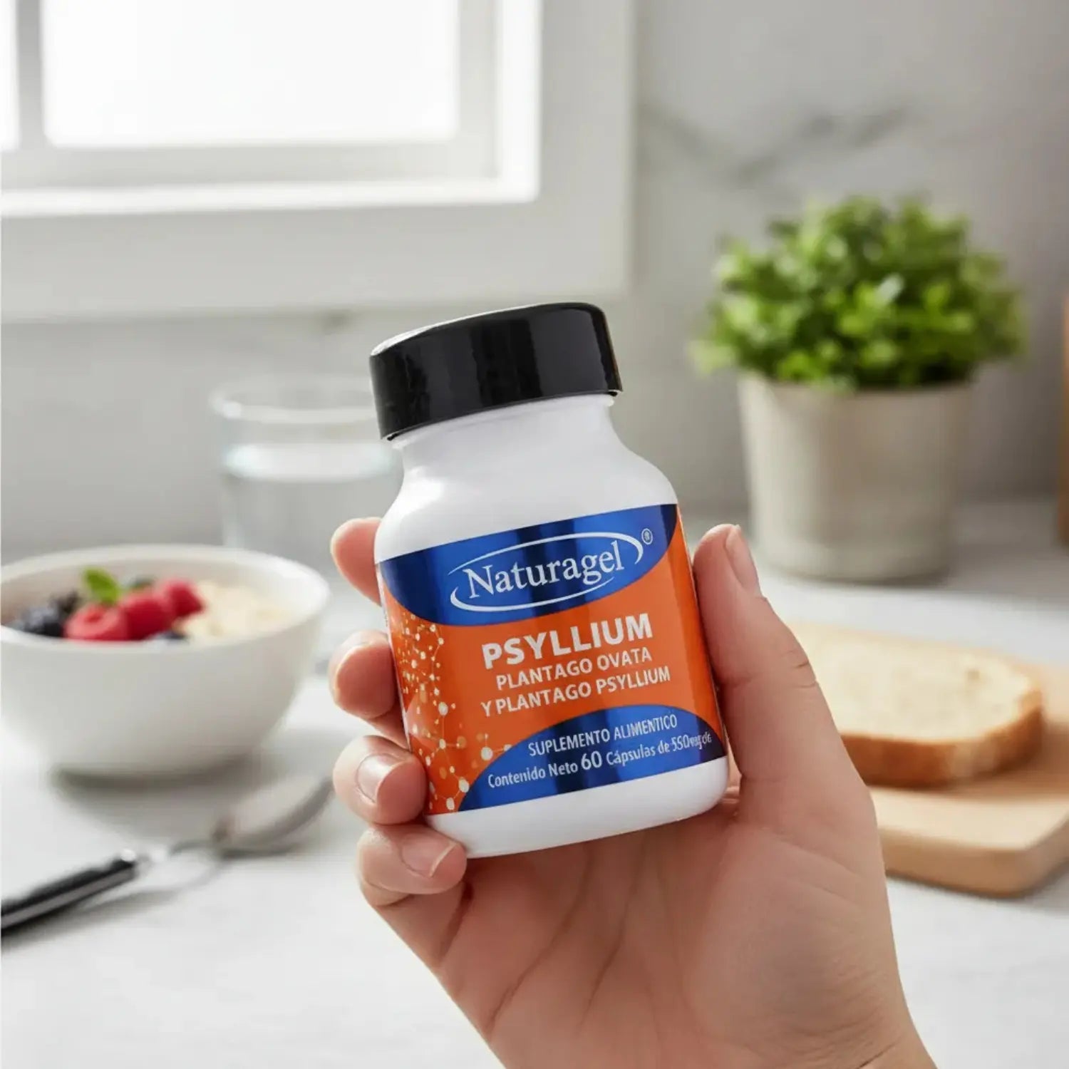 NATURAGEL Psyllium Plantago y Psyllium Ovata | 60 Cápsulas