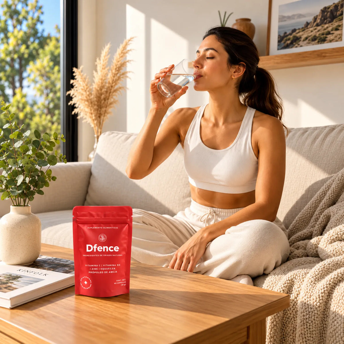 Dfence By The Land 75 Tabletas | Apoyo a las defensas naturales | Con vitamina C, vitamina D3, zinc y extractos botánicos | Fórmula con equinácea, astrágalo y hongo Maitake | Suplemento alimenticio