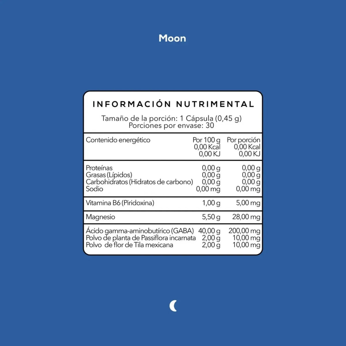 Moon By The Land Buen Descanso 30 Cápsulas | Apoyo para la relajación y el descanso | Con GABA, magnesio, pasiflora, tila y vitamina B6 | Fórmula de origen natural | Suplemento alimenticio