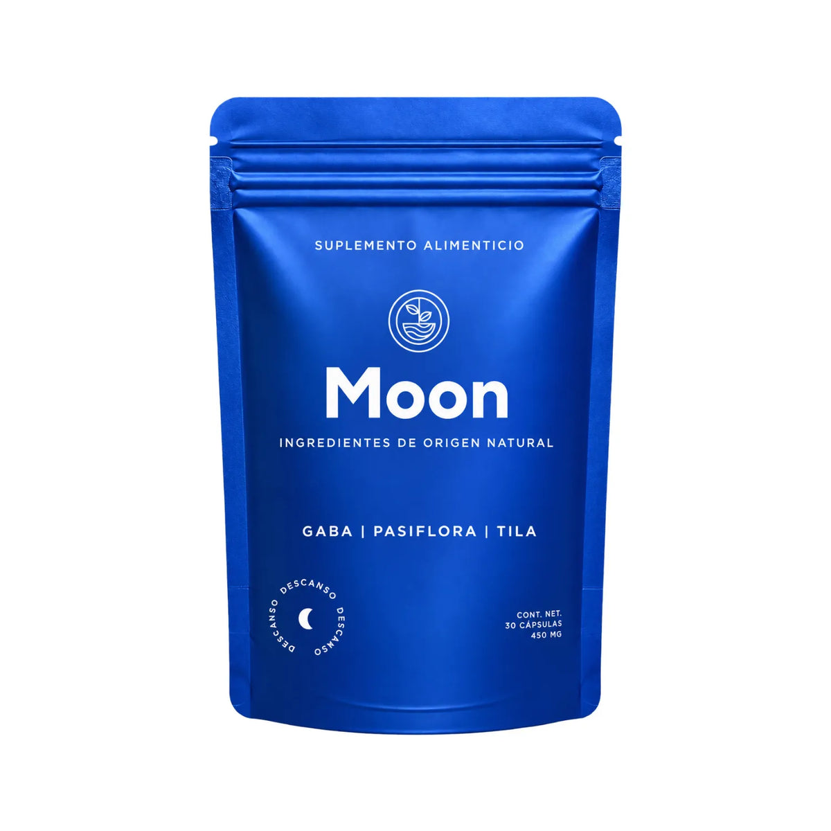 Moon By The Land Buen Descanso 30 Cápsulas | Apoyo para la relajación y el descanso | Con GABA, magnesio, pasiflora, tila y vitamina B6 | Fórmula de origen natural | Suplemento alimenticio