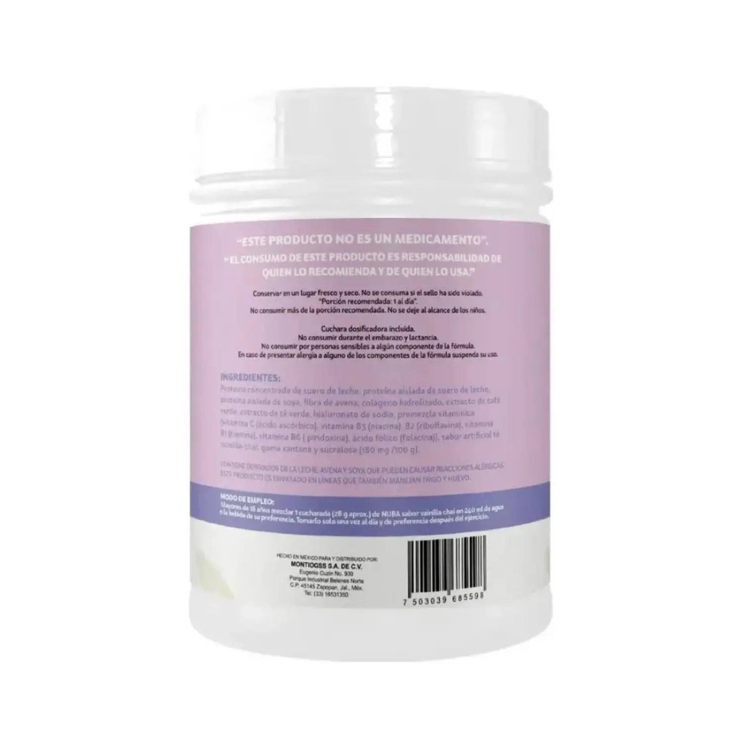 NUBA Proteína Colágeno Chai Vainilla 250g