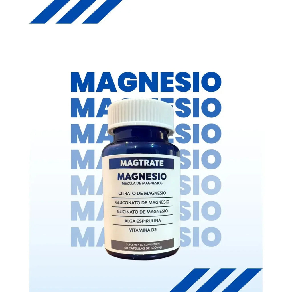 Magtrate Mezcla De Magnesios Con 60 Capsulas 600mg
