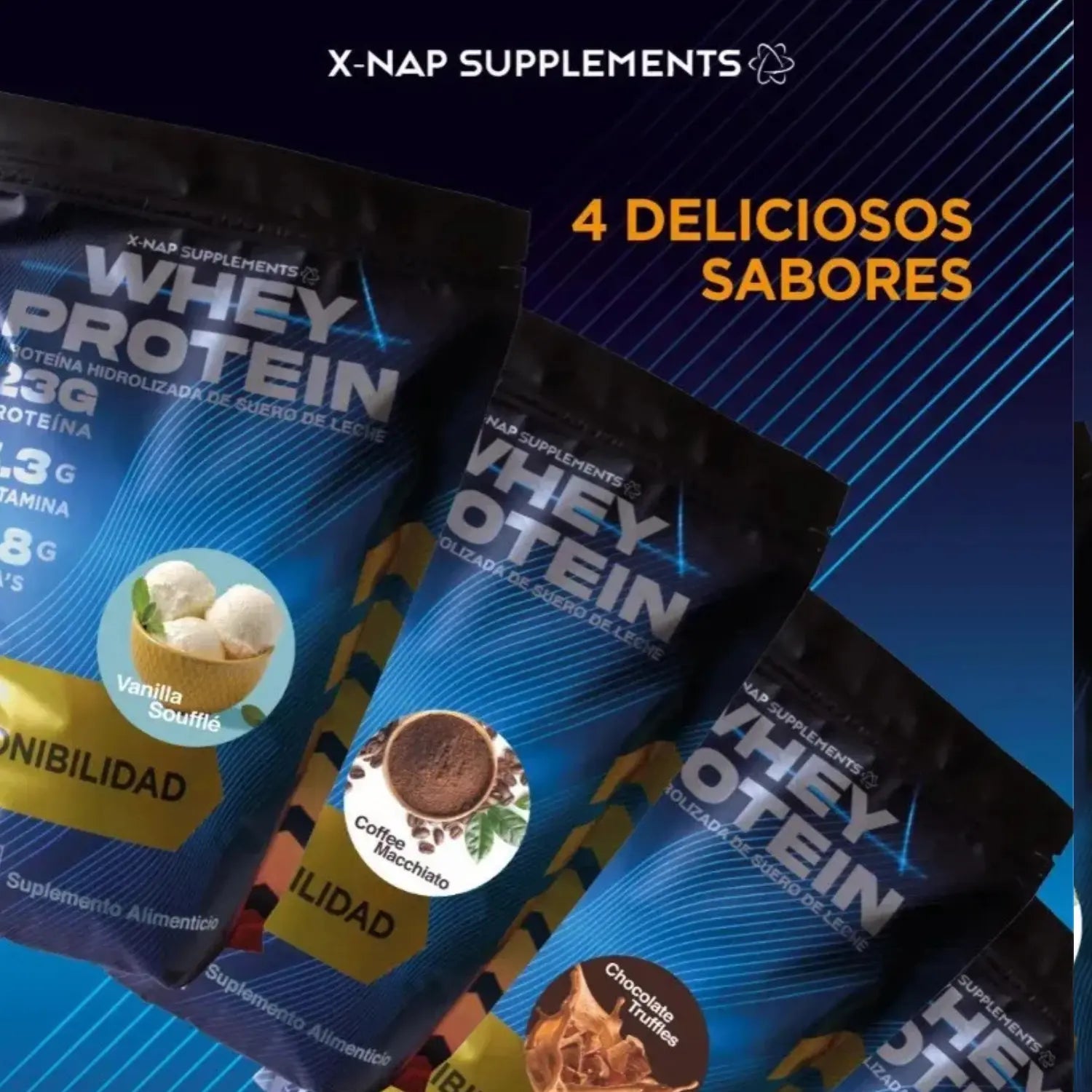 X-nap Whey Proteína Hidrolizada 1kg  Vainilla Souffle sfn