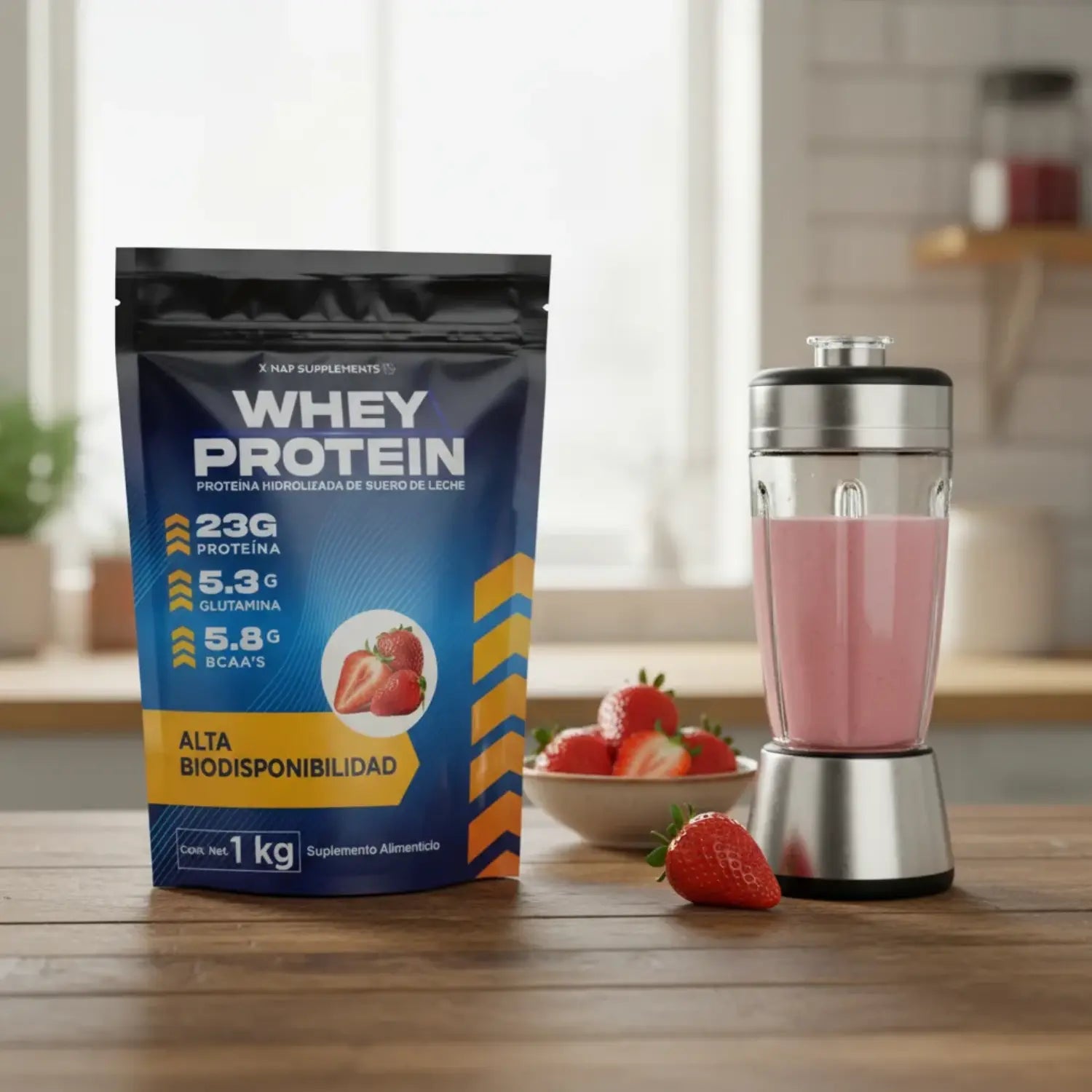 X-nap Whey Proteína Hidrolizada 1kg  Sabor Fresa/Platano sfn