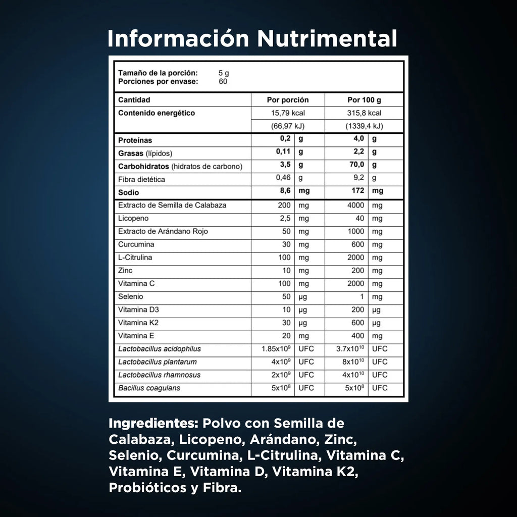 Lethma prolif suplemento para hombres con licopeno 300gr sfn