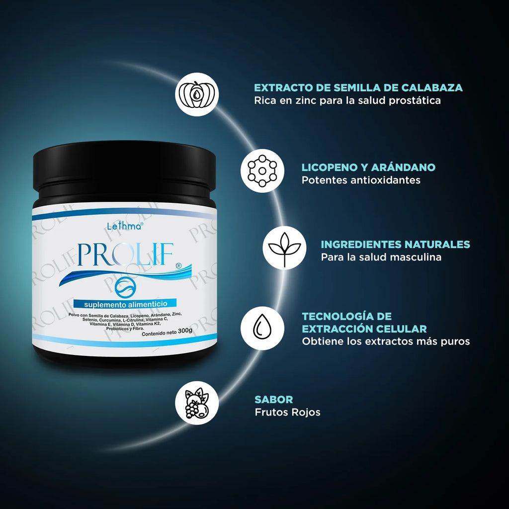 Lethma prolif suplemento para hombres con licopeno 300gr sfn