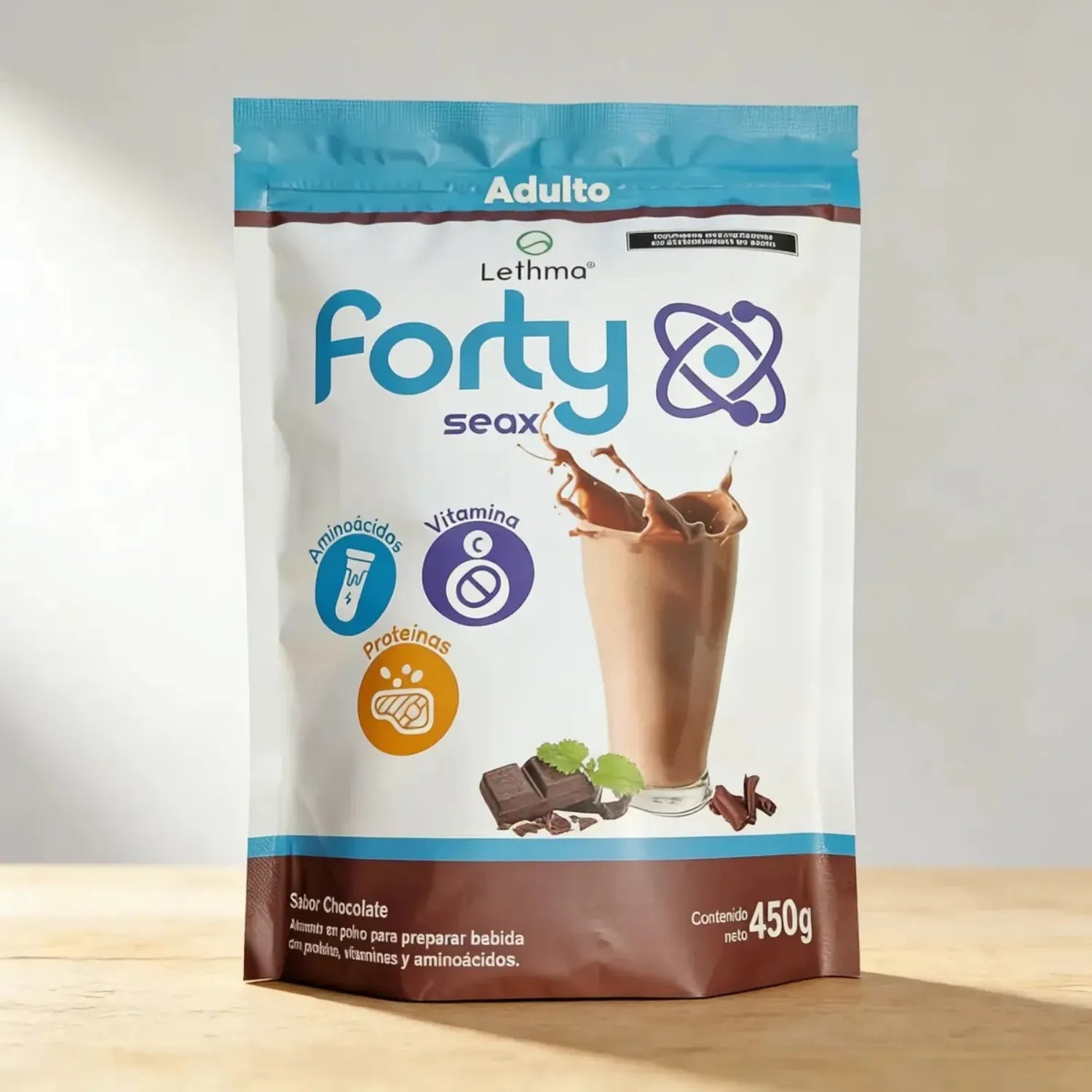 Lethma forty seax adulto energia adicional 450g chocolate