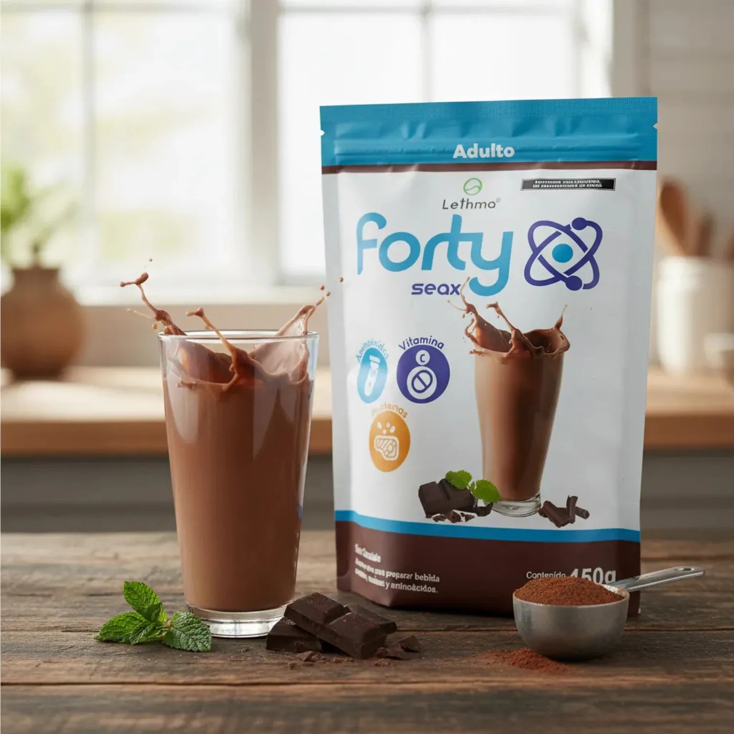 Lethma forty seax adulto energia adicional 450g chocolate