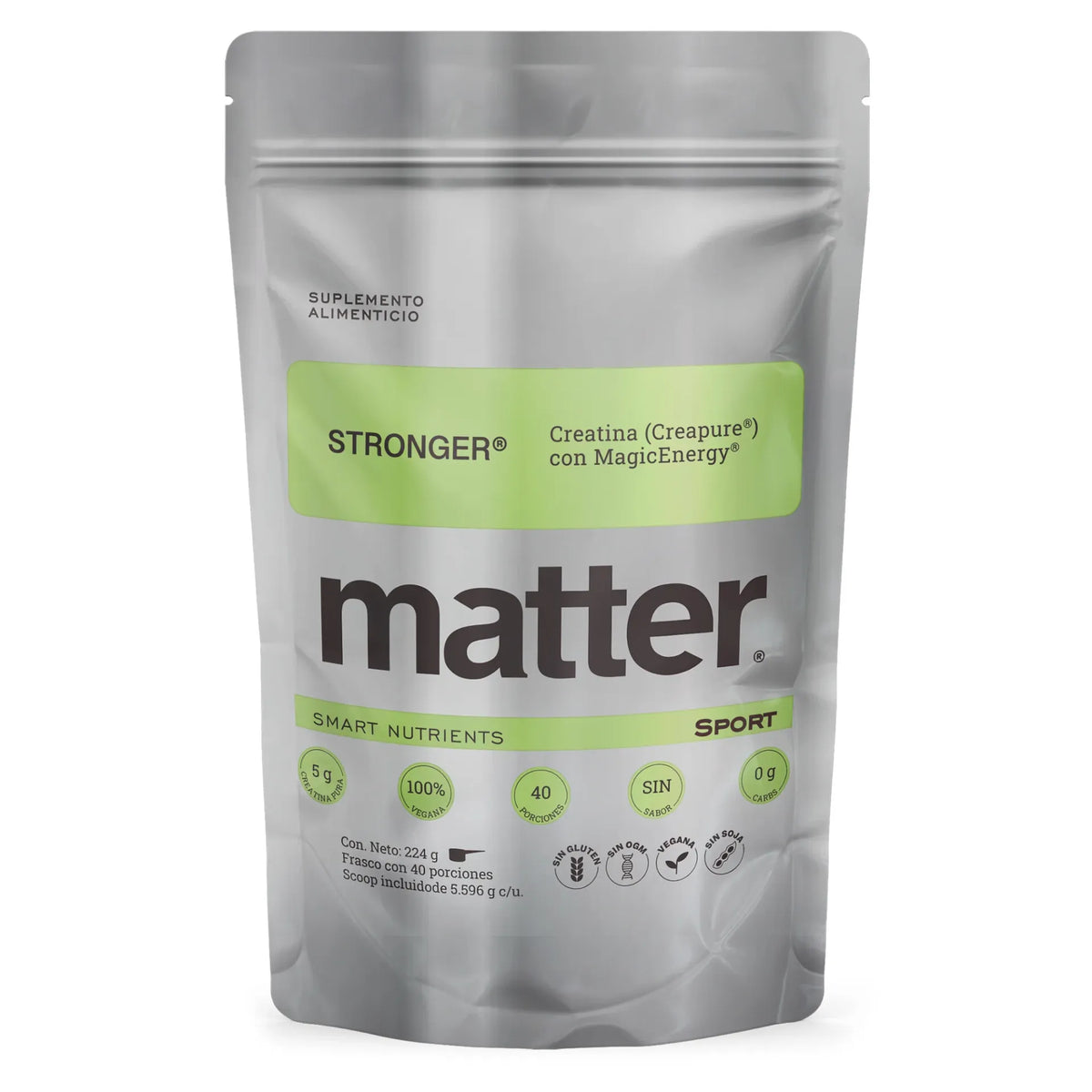 Matter Sports Stronger Creatina Con Magic Energy 40 Porciones.