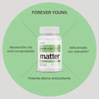 Matter Forever Young | L-Glutatión Setria 500 mg | 45 Cápsulas | Antioxidante | Suplemento Alimenticio