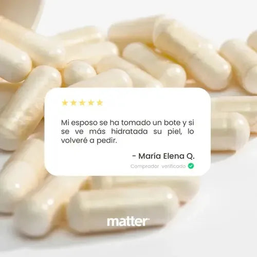 Matter Peach Please | Vitamina E y Ácido Hialurónico | 30 Cápsulas | Cuidado de la Piel | Suplemento Alimenticio
