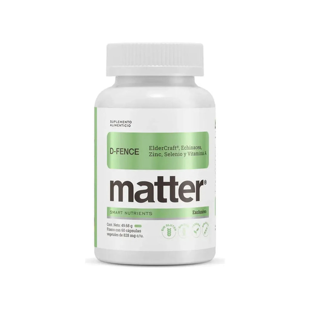 Matter D-Fence | Vitamina A, Zinc, Selenio, Equinácea y Saúco | 60 Cápsulas | Soporte Inmunológico | Suplemento Alimenticio