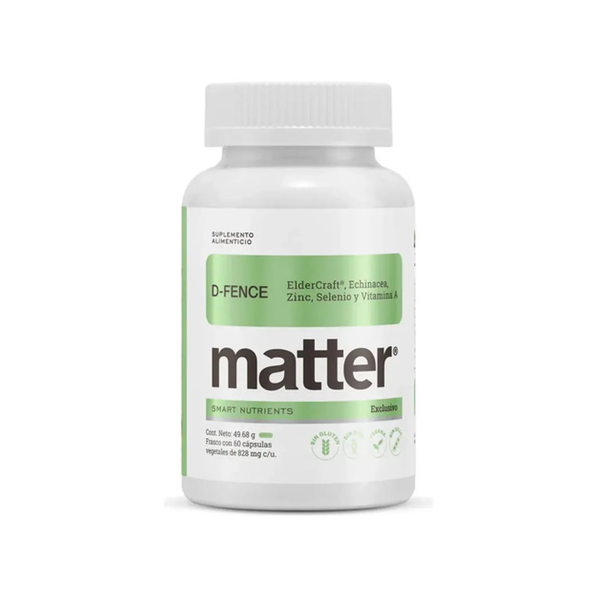 Matter D-Fence | Vitamina A, Zinc, Selenio, Equinácea y Saúco | 60 Cápsulas | Soporte Inmunológico | Suplemento Alimenticio