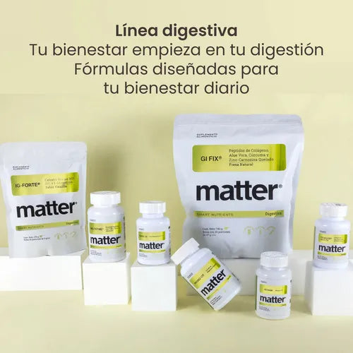Matter Smart GI Fix | Péptidos de Colágeno, Aloe Vera y Cúrcuma | 740 g | Salud Digestiva y Bienestar Intestinal | Sabor Fresa | Suplemento Alimenticio