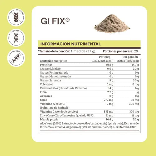Matter Smart GI Fix | Péptidos de Colágeno, Aloe Vera y Cúrcuma | 740 g | Salud Digestiva y Bienestar Intestinal | Sabor Fresa | Suplemento Alimenticio