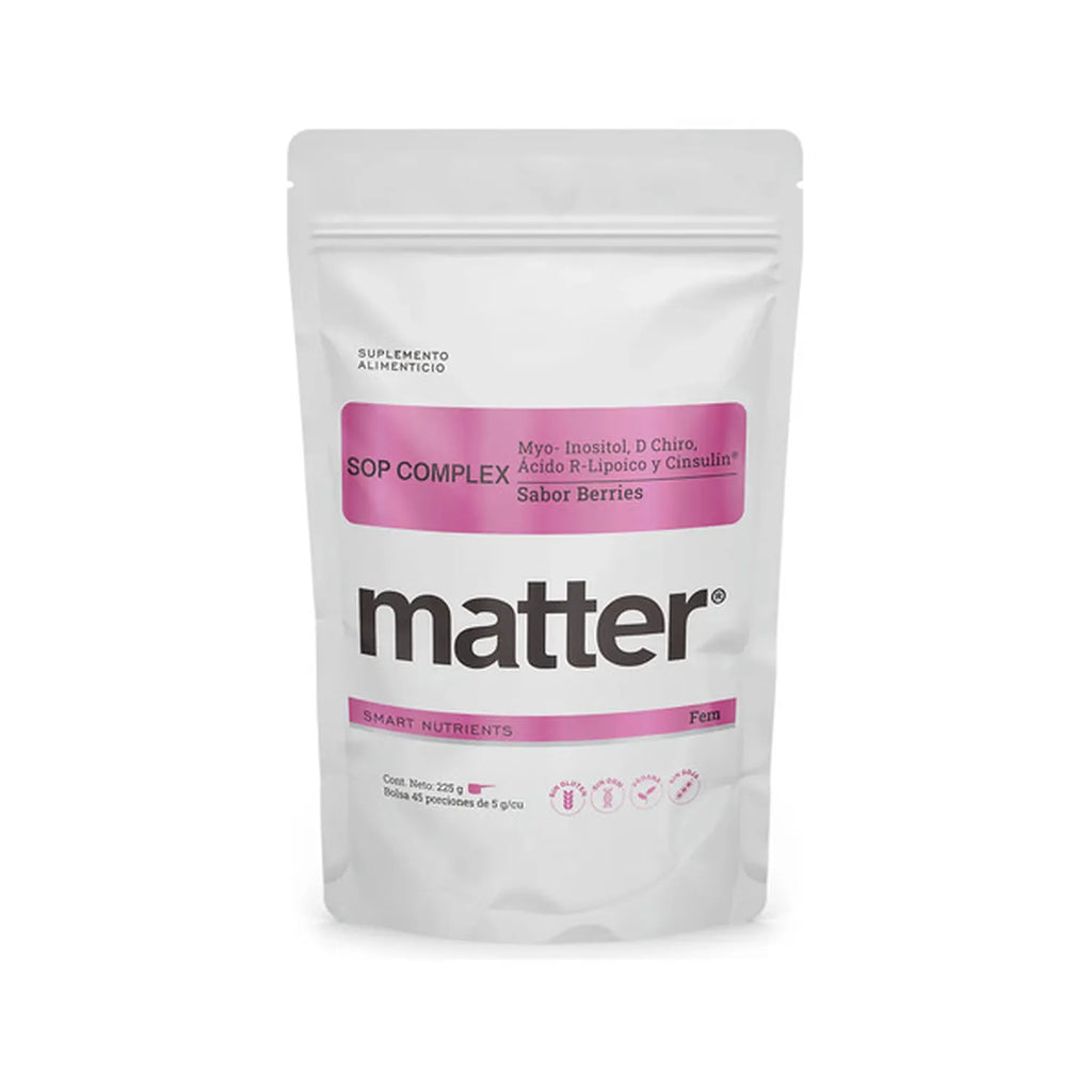 Matter SOP Complex | Myo-Inositol y Ácido R-Lipoico | 225 g | Bienestar Metabólico | Suplemento Alimenticio