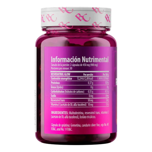 Belacaps Resveratrol Glow con 60 capsulas