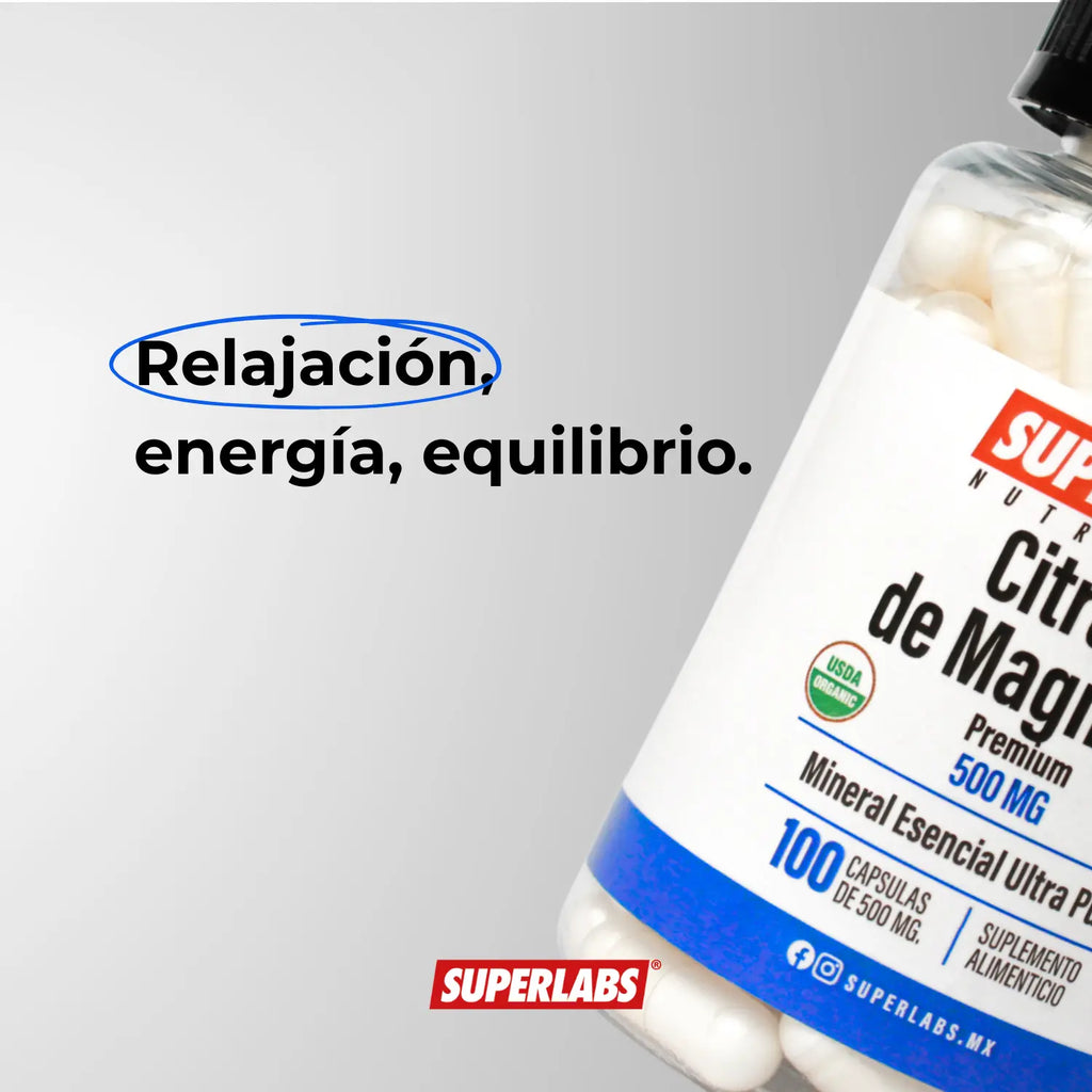 Superlabs Nutrition Citrato De Magnesio 500mg 100 Caps Sfn
