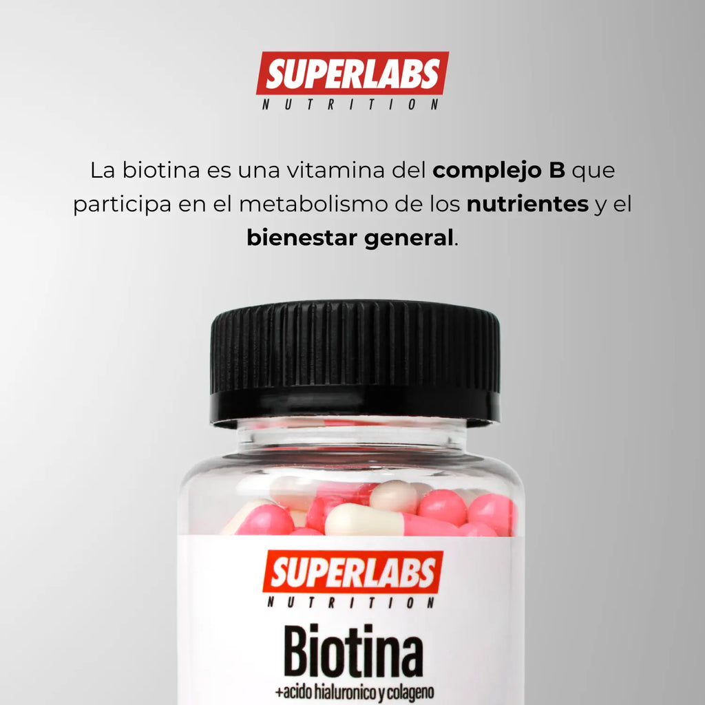 Superlabs Nutrition Biotina 500mg 100 Capsulas sfn