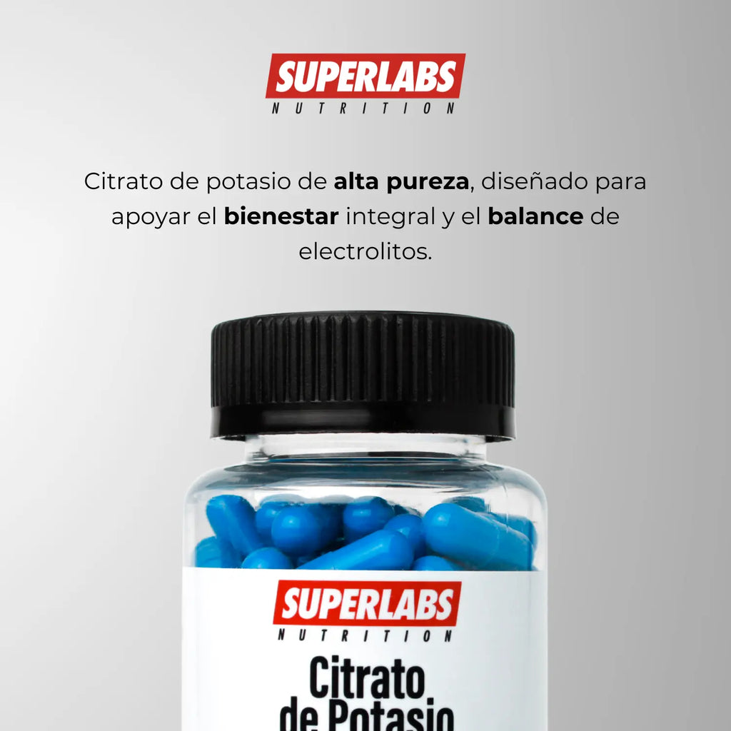 Superlabs Nutrition Citrato de potasio 500mg 100 Capsulas sfn