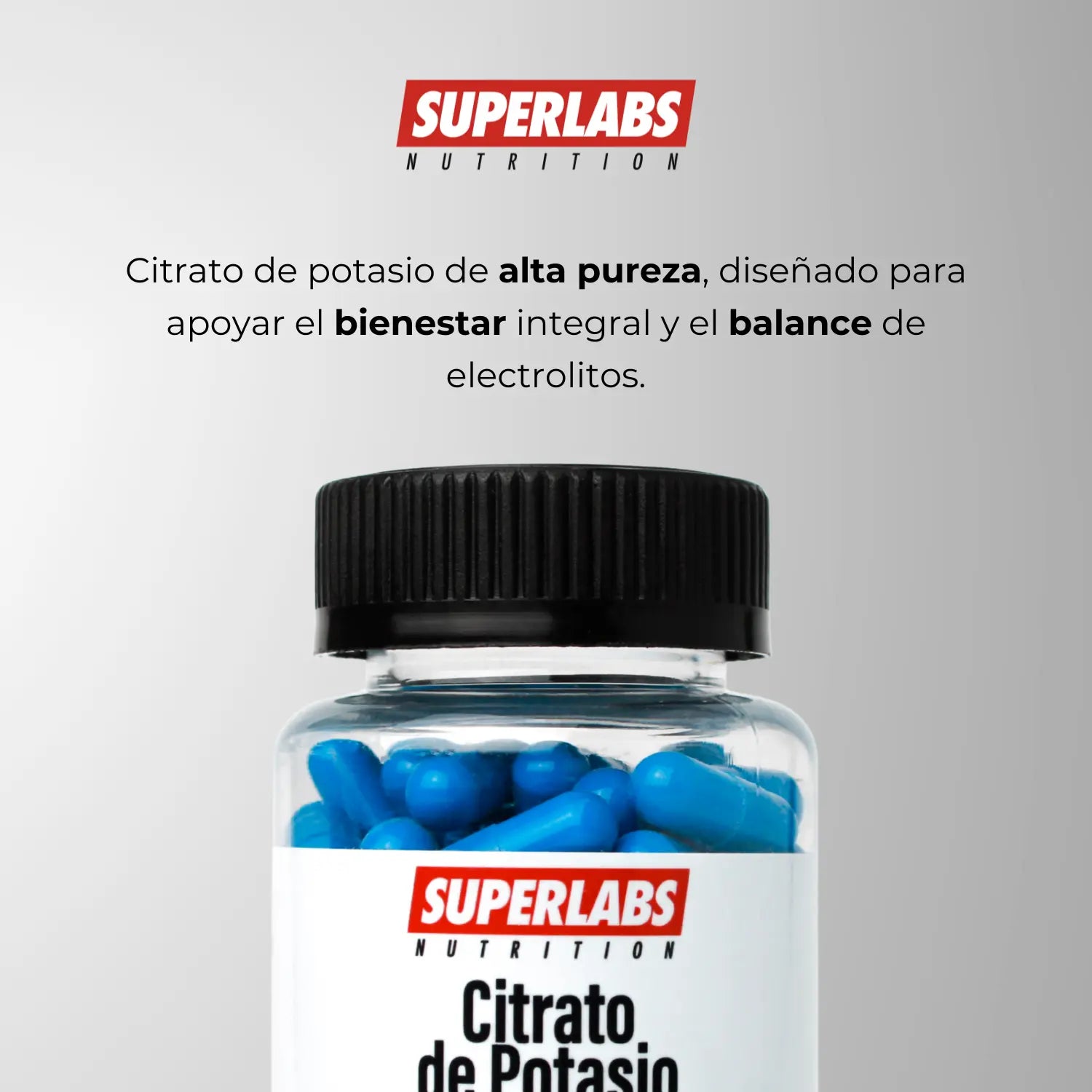 Superlabs Nutrition Citrato de potasio 500mg 100 Capsulas sfn