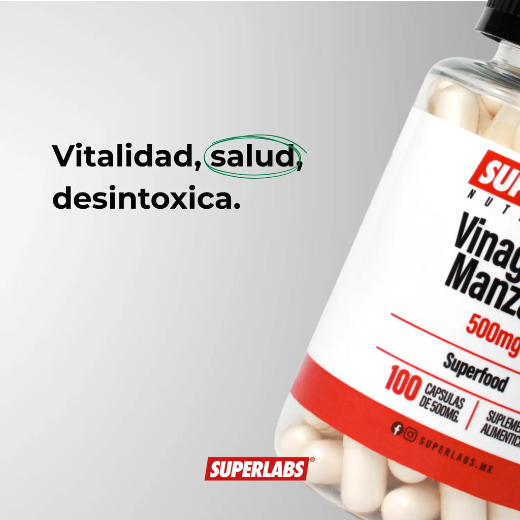 Superlabs Nutrition Vinagre De Manzana 500mg 100 Caps Sfn