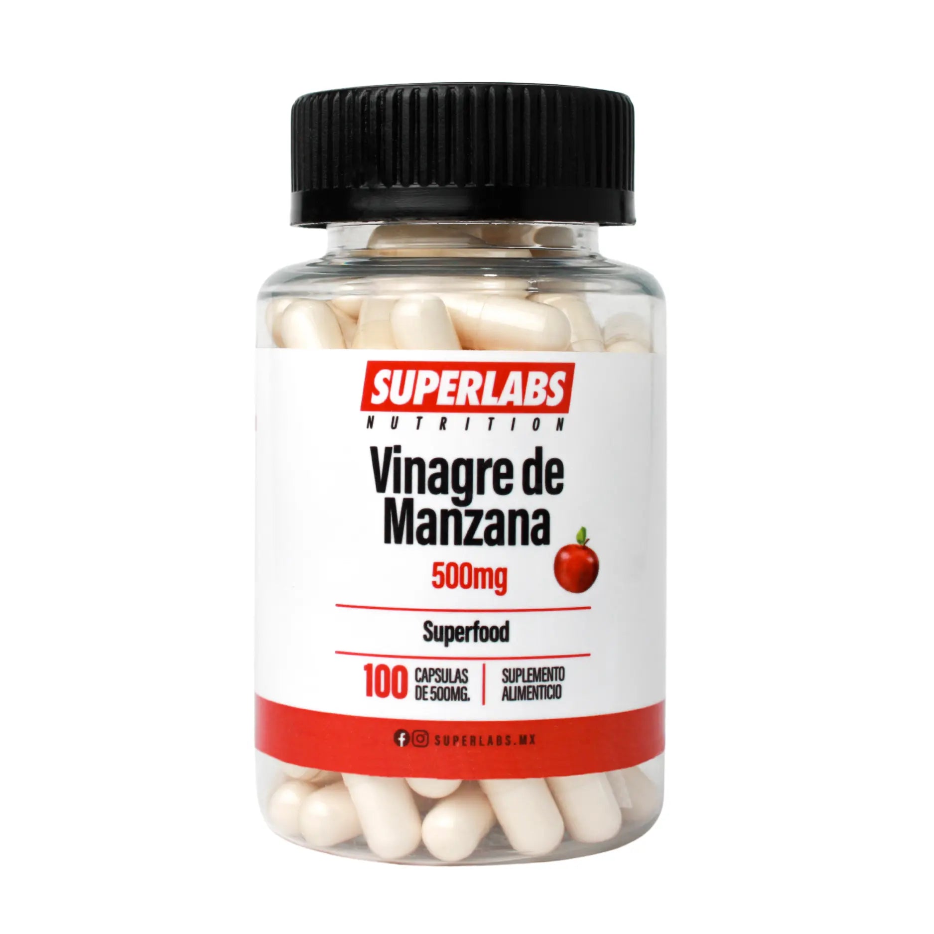 Superlabs Nutrition Vinagre De Manzana 500mg 100 Caps Sfn