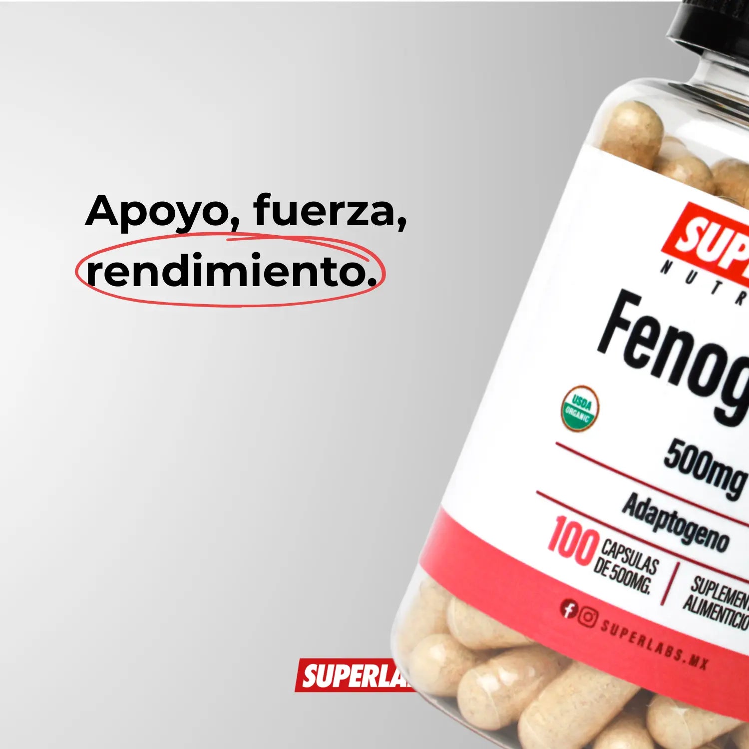 Superlabs Nutrition Fenogreco 500mg 100 Capsulas Sfn