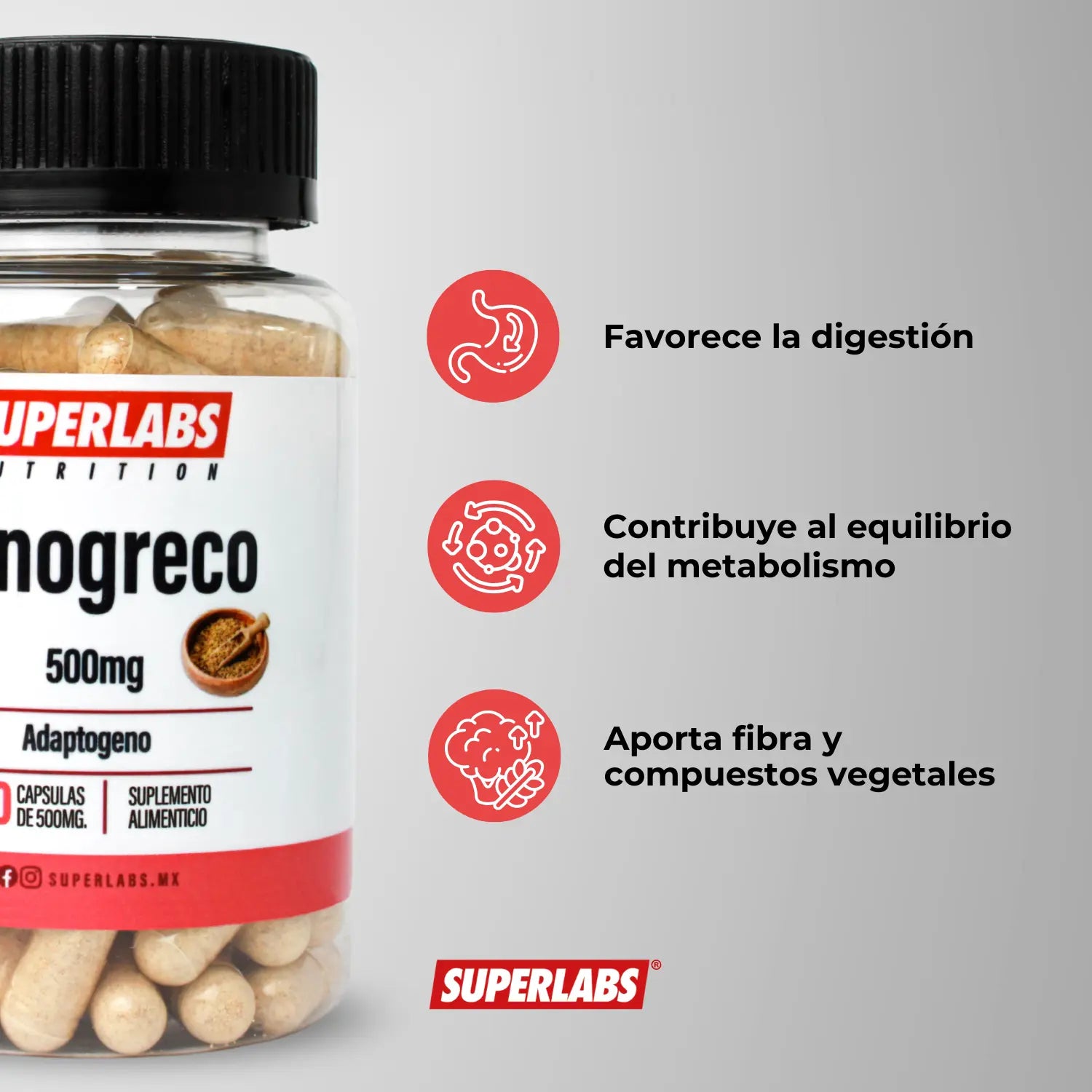 Superlabs Nutrition Fenogreco 500mg 100 Capsulas Sfn
