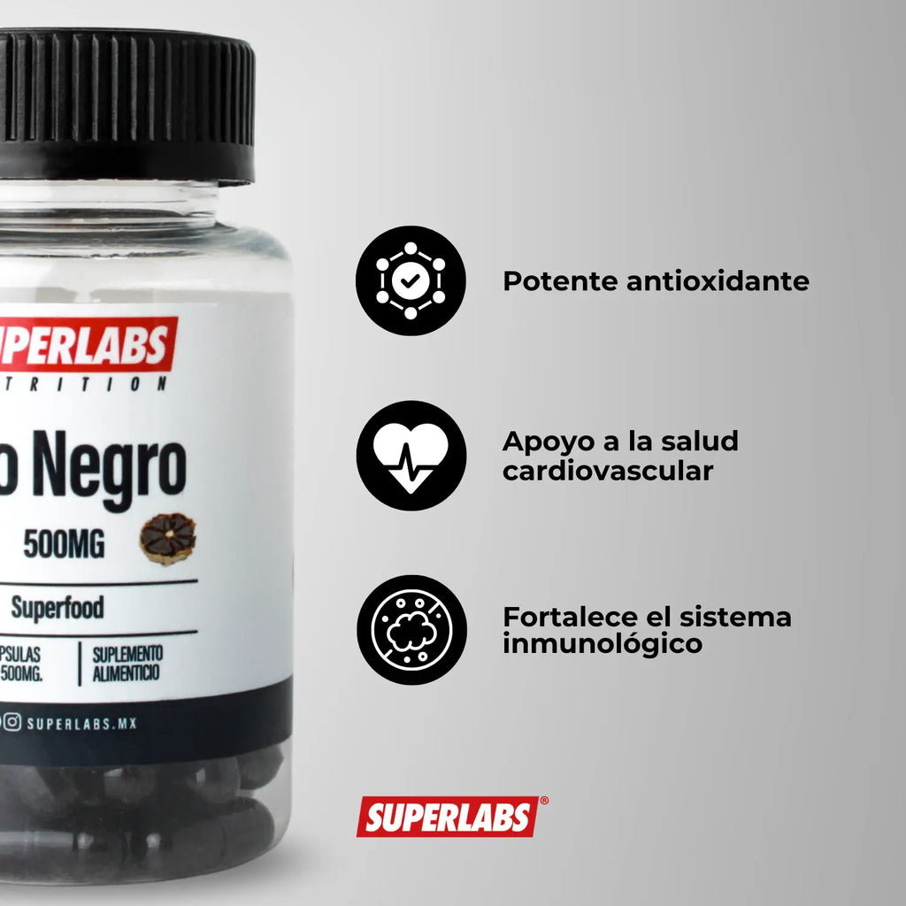 Superlabs Nutrition Ajo Negro 500mg 60 Capsulas Sfn