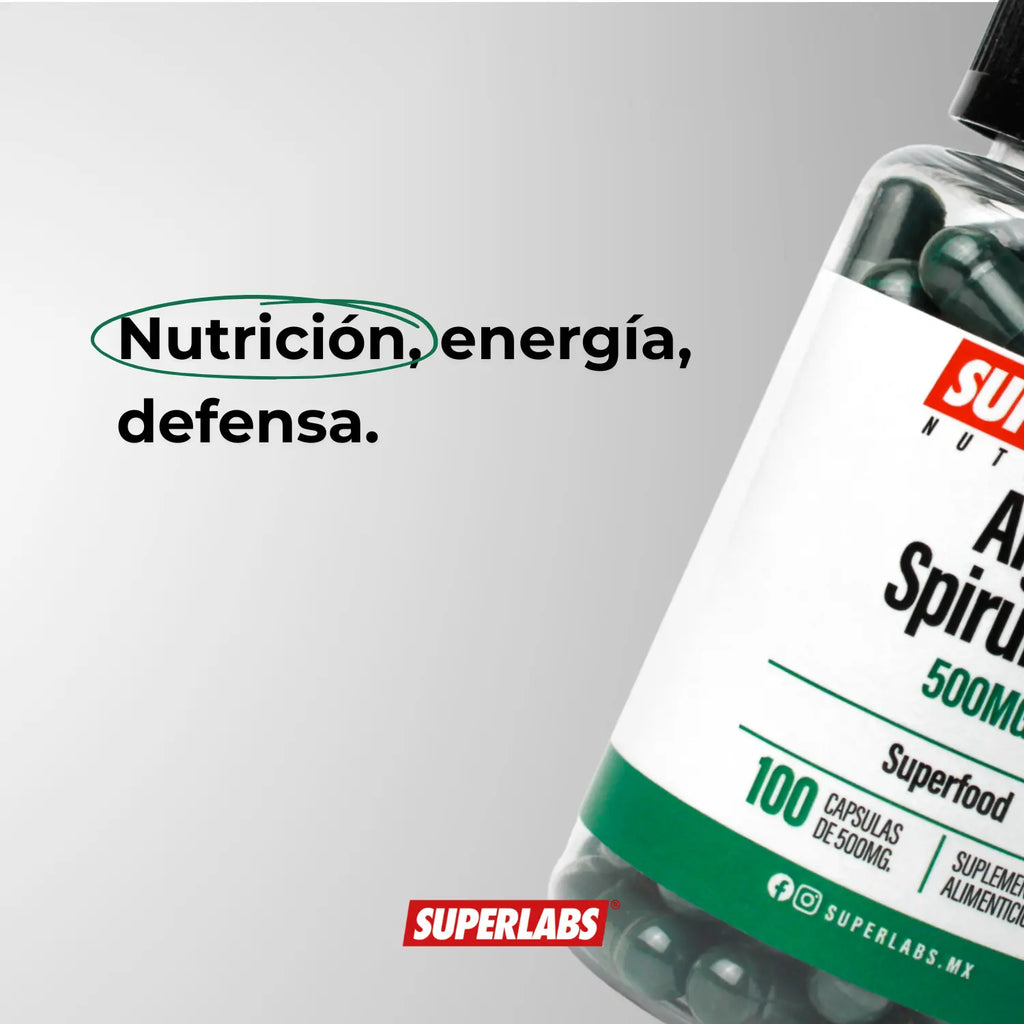 Superlabs Nutrition Alga Spirulina 500mg 100 Capsulas Sfn